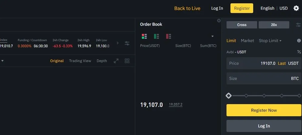 binance paper trading